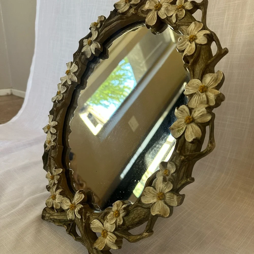 🌼 Vintage SyrocoWood Dogwood Floral Mirror – Syracuse Ornamental Co. USA